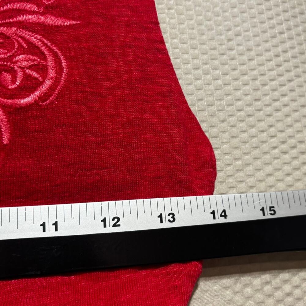Tommy Bahama Linen Red Embroidered Cross Back Sundress Size XS Sleeveless Resort - Picture 7 of 9